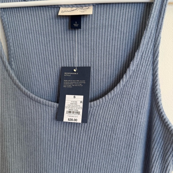 Universal Thread Women’s Drop Waist Ribbed Knit Midi Dress NWT Color Blue - Picture 5 of 7